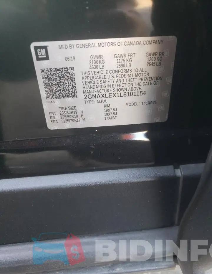 2GNAXLEX1L6101154 Photo# 13