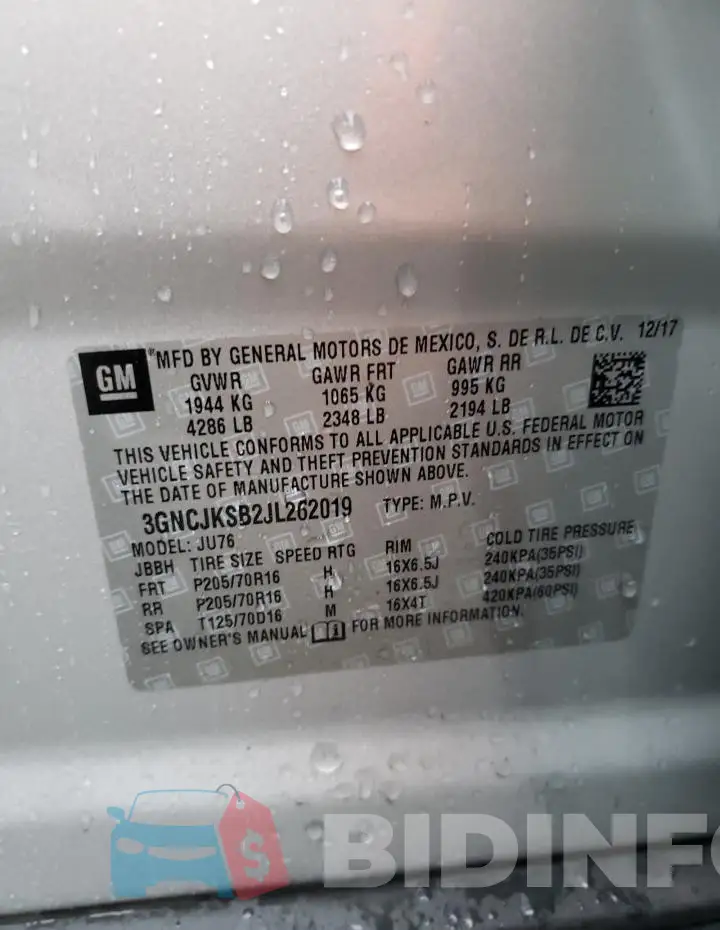 3GNCJKSB2JL262019 Photo# 14