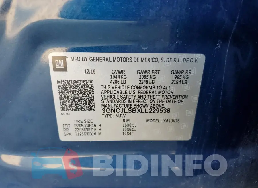 3GNCJLSBXLL229536 Photo# 13