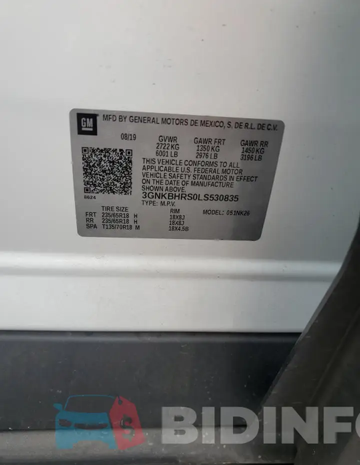 3GNKBHRS0LS530835 Photo# 13