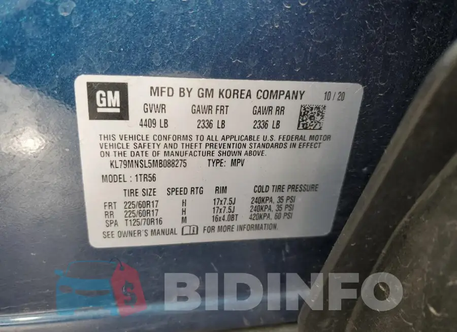 KL79MNSL5MB088275 Photo# 13