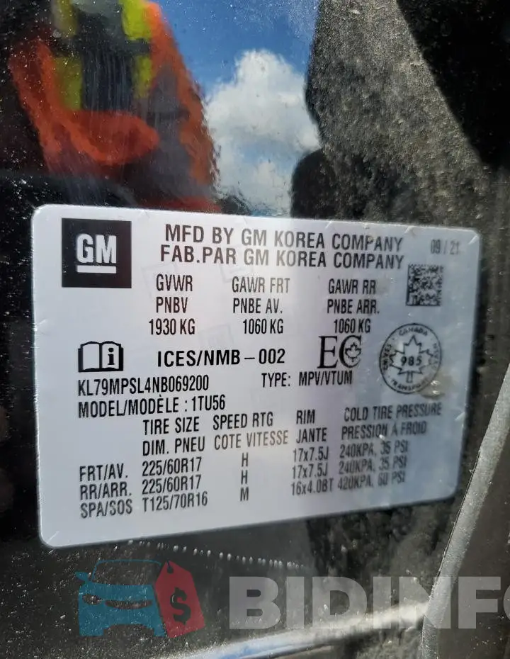 KL79MPSL4NB069200 Photo# 13