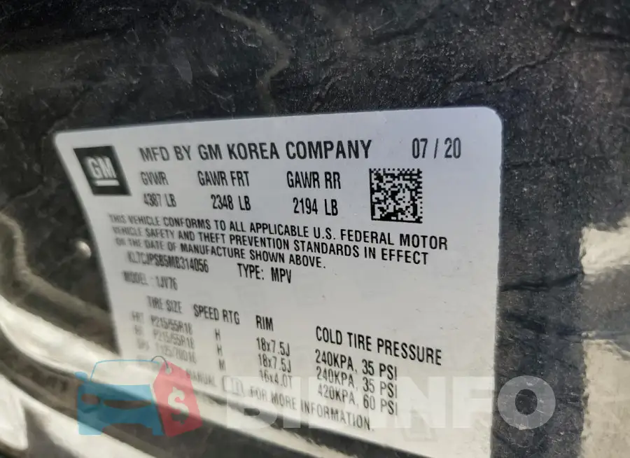 KL7CJPSB5MB314056 Photo# 13