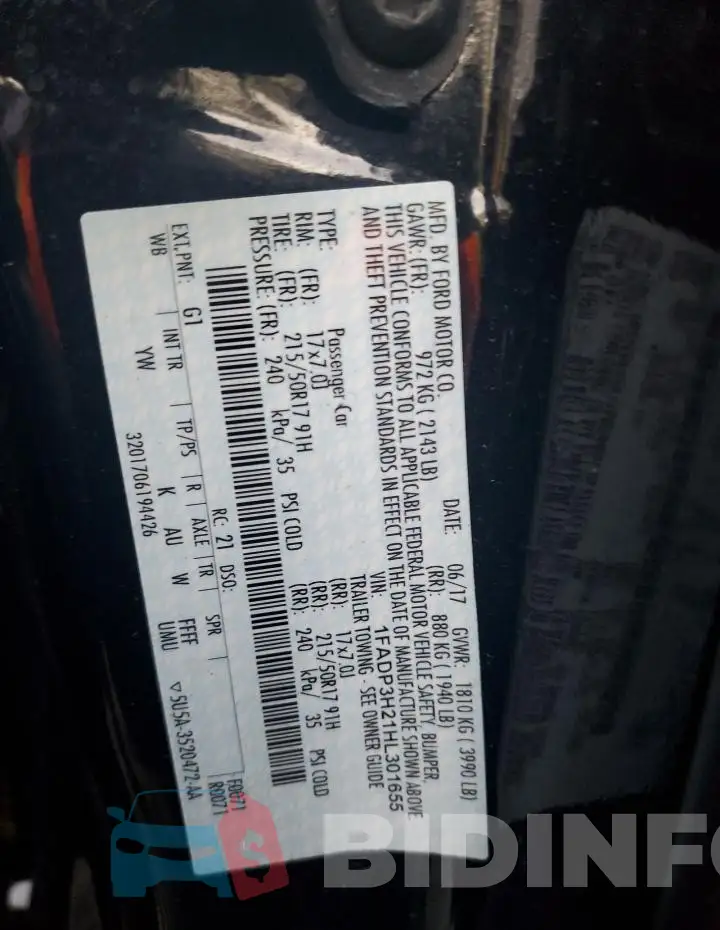 1FADP3H21HL301655 Photo# 12
