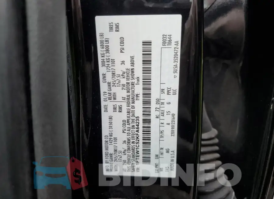 1FTEW1C52KFA64235 Photo# 12