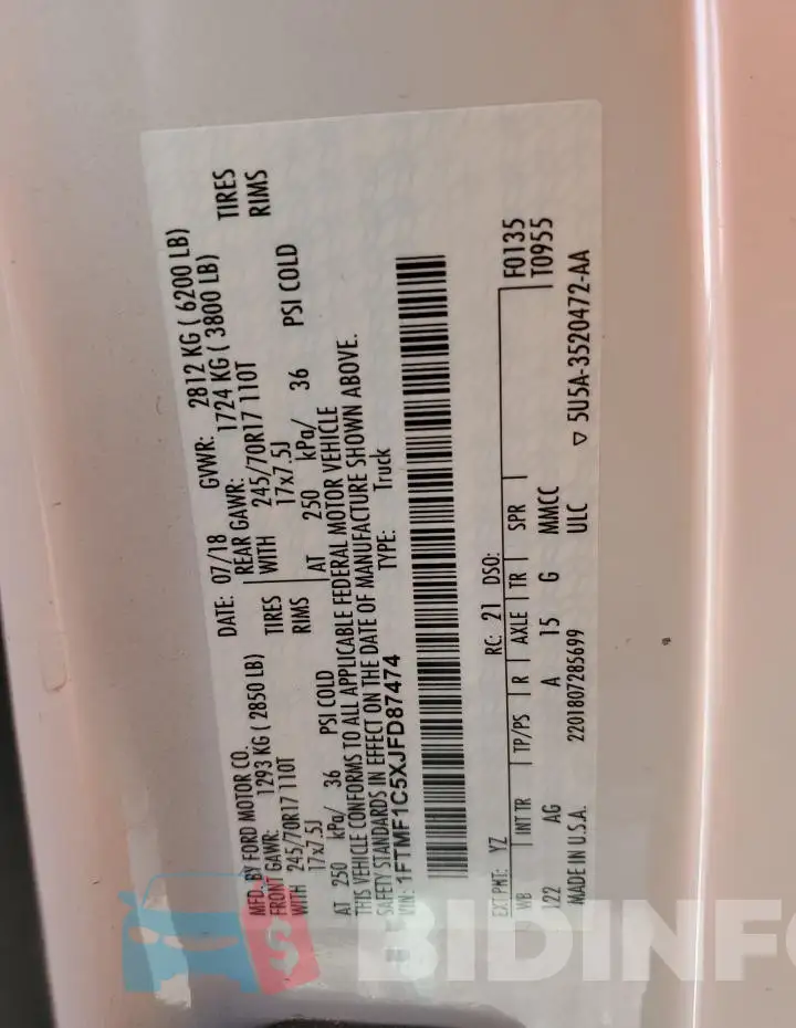 1FTMF1C5XJFD87474 Photo# 13