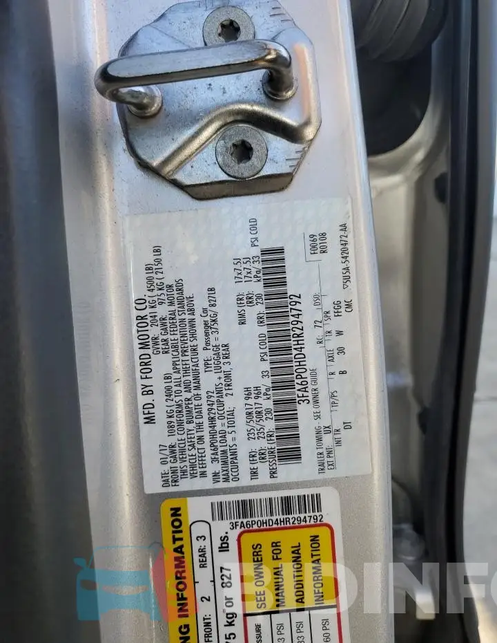 3FA6P0HD4HR294792 Photo# 12