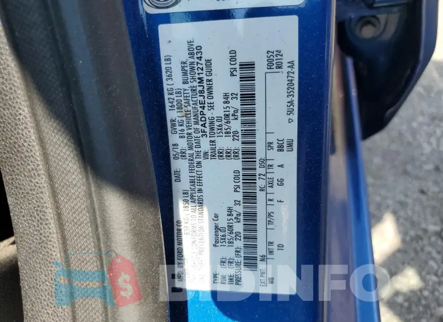3FADP4EJ8JM127430 Photo# 13