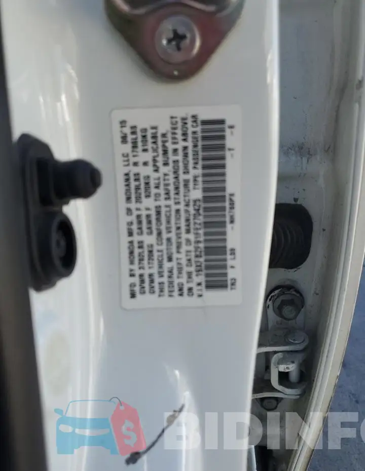 19XFB2F91FE270425 Photo# 13