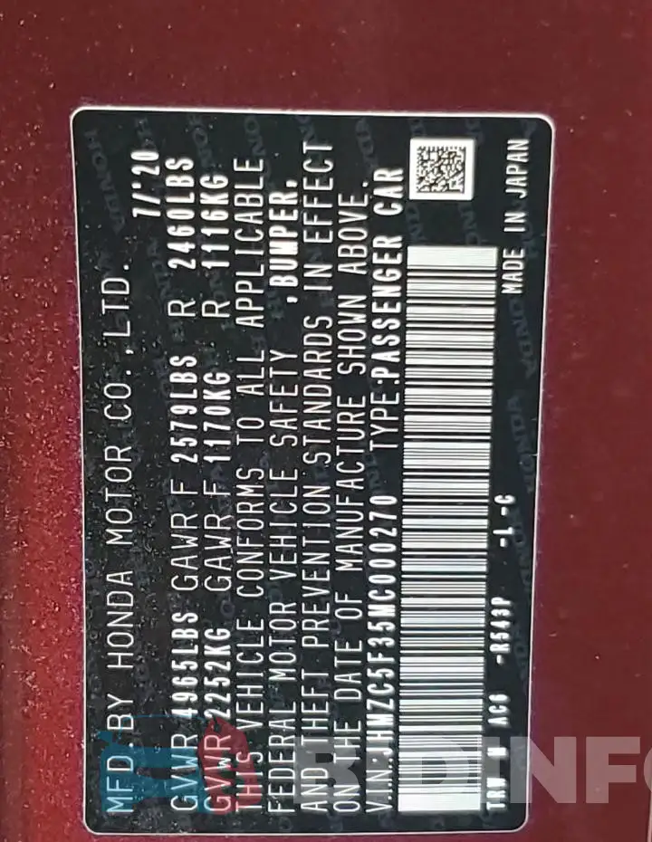 JHMZC5F35MC000270 Photo# 12