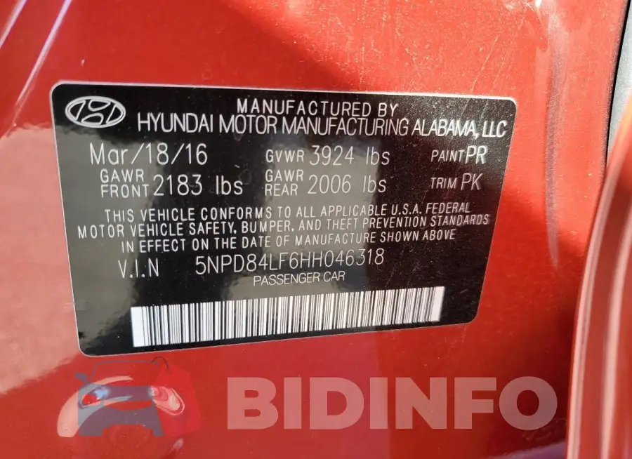 5NPD84LF6HH046318 Photo# 12