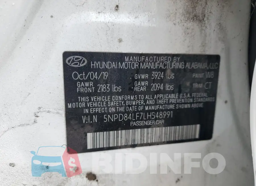 5NPD84LF7LH548991 Photo# 13