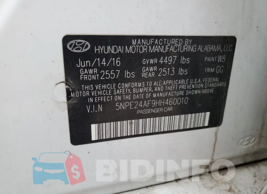 5NPE24AF9HH460010 Photo# 12