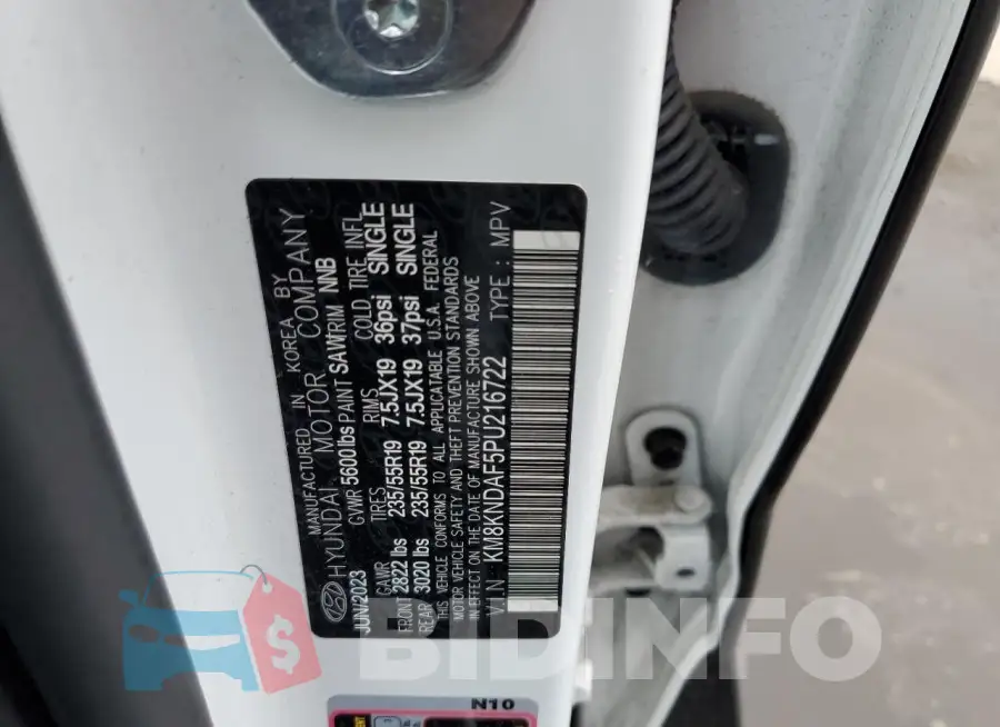 KM8KNDAF5PU216722 Photo# 13