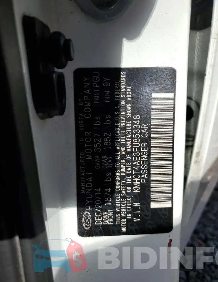 KMHCT4AE3FU853348 Photo# 12