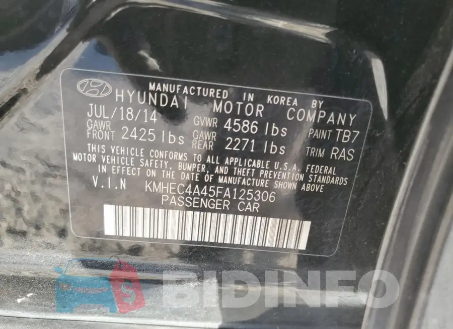KMHEC4A45FA125306 Photo# 12