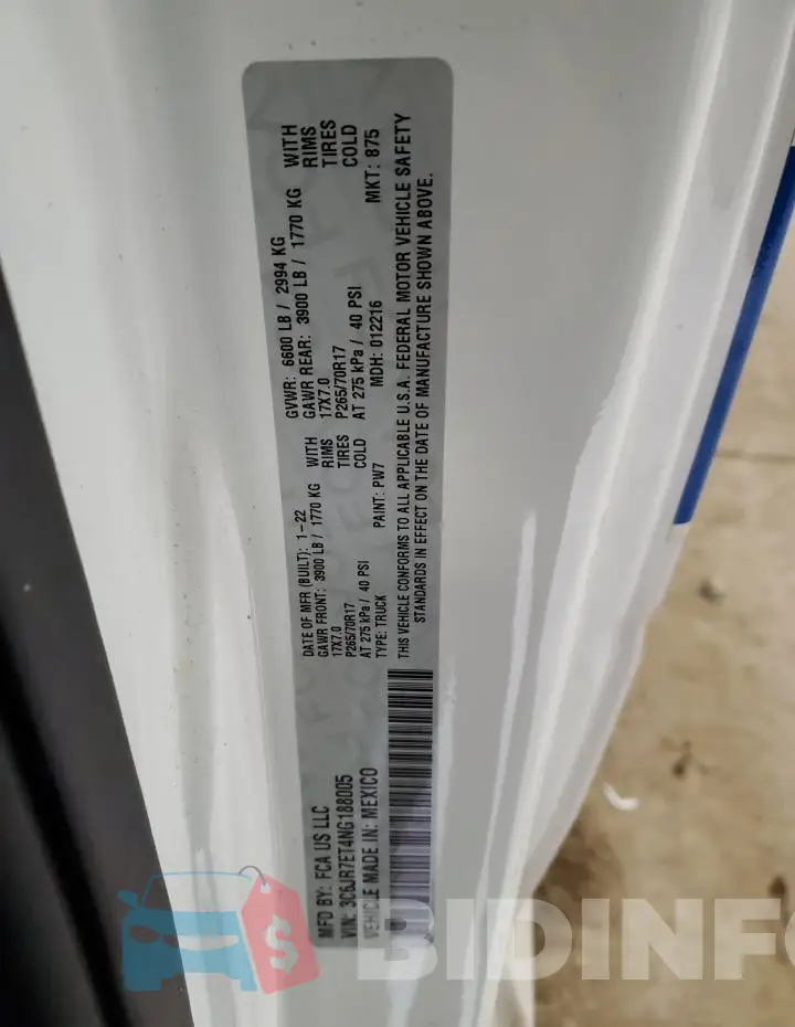 3C6JR7ET4NG188005 Photo# 12