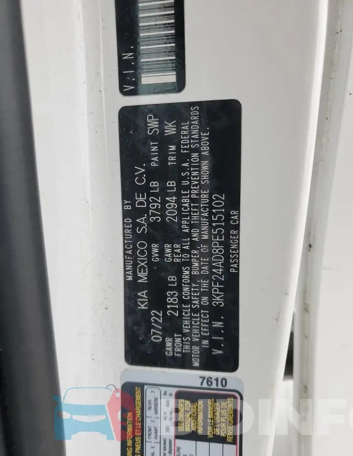 3KPF24AD8PE515102 Photo# 12