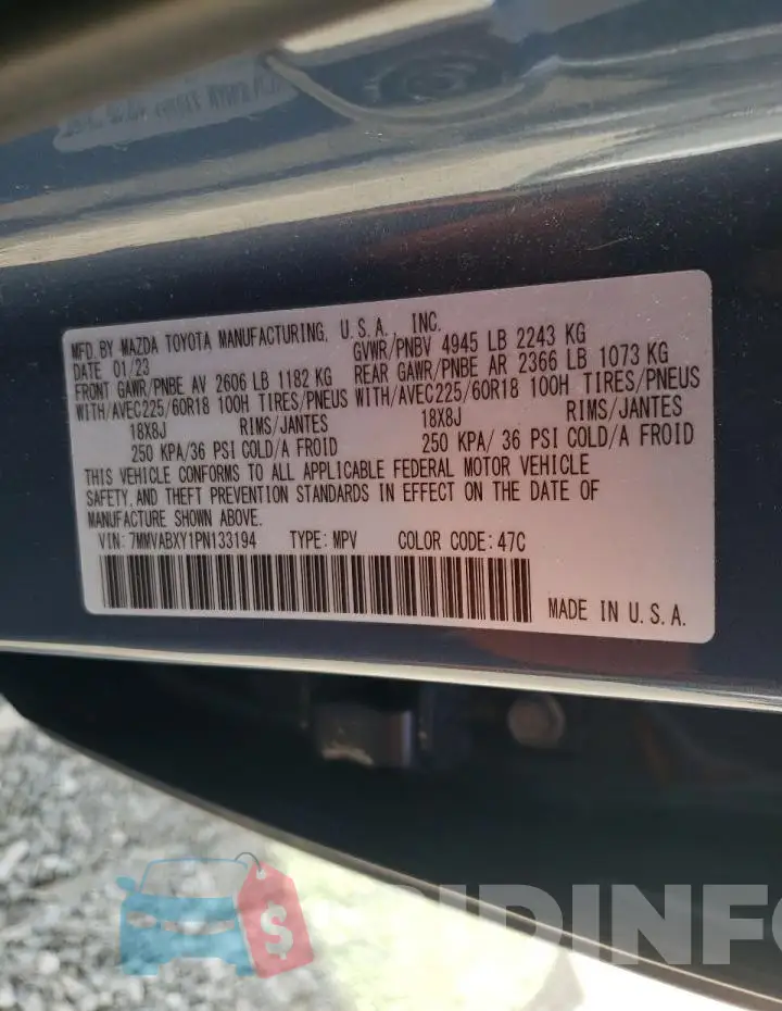 7MMVABXY1PN133194 Photo# 13