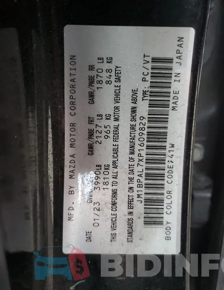 JM1BPAL7XP1609829 Photo# 12