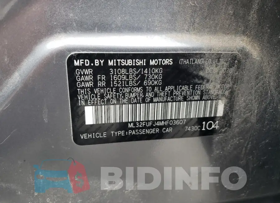 ML32FUFJ4MHF03607 Photo# 12
