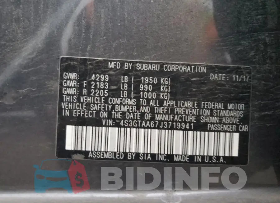 4S3GTAA67J3719941 Photo# 12