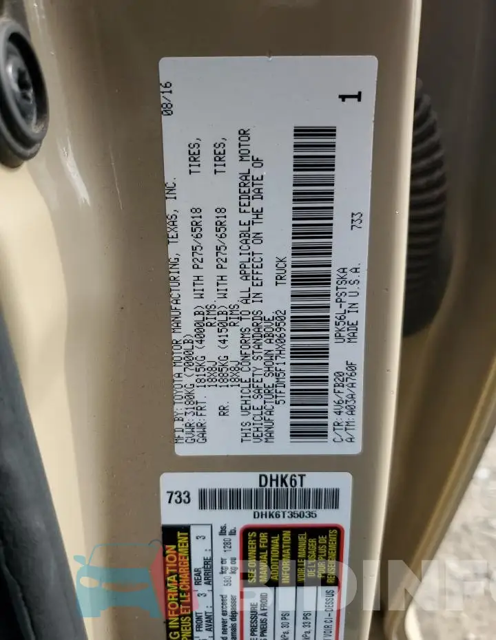 5TFDM5F17HX069502 Photo# 12