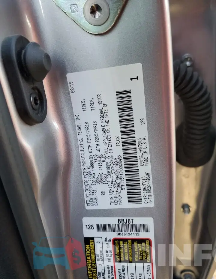 5TFDY5F17KX828452 Photo# 12