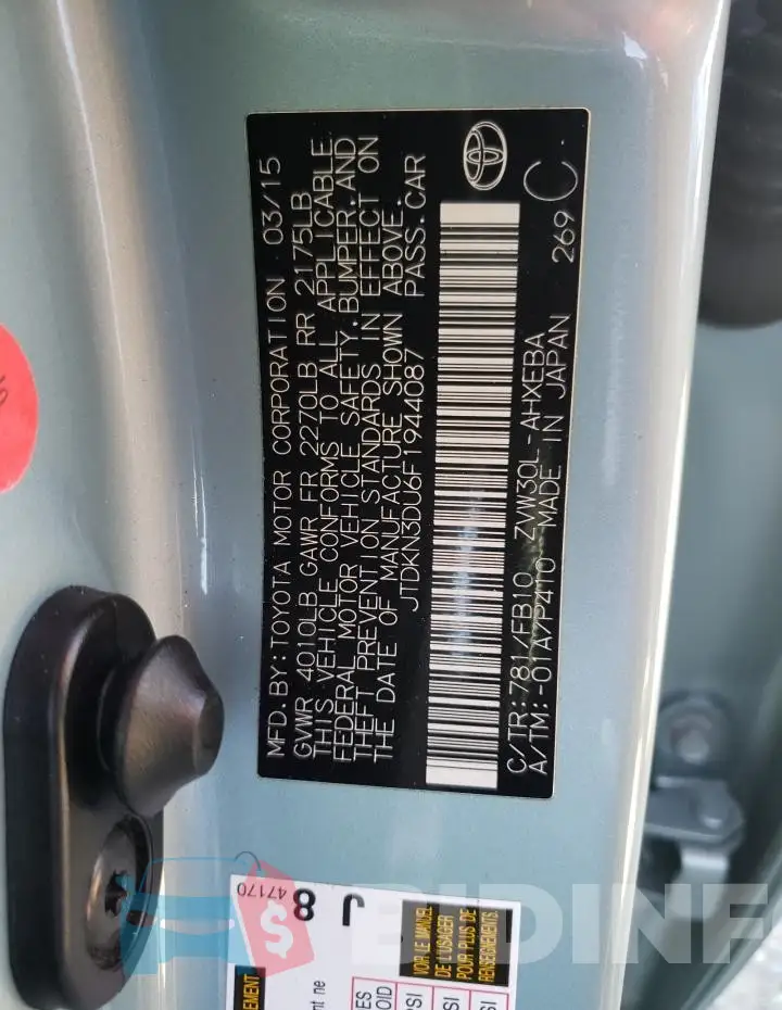 JTDKN3DU6F1944087 Photo# 13