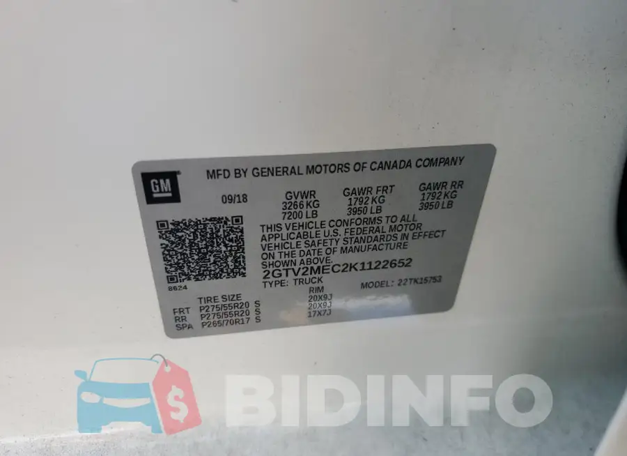 2GTV2MEC2K1122652 Photo# 12