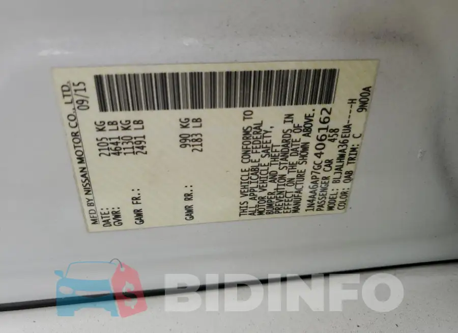1N4AA6AP7GC406162 Photo# 12
