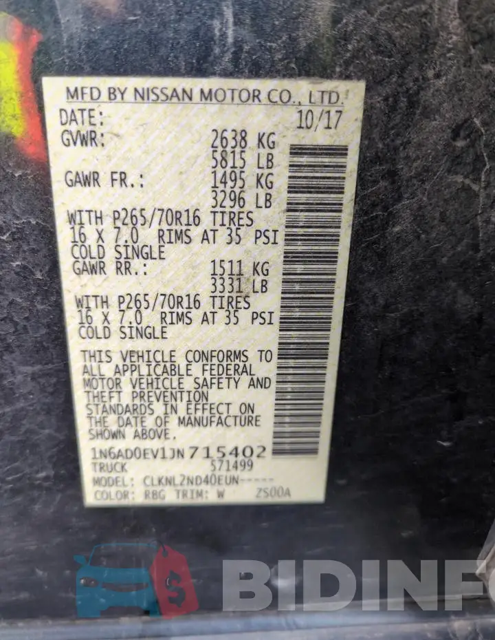 1N6AD0EV1JN715402 Photo# 13