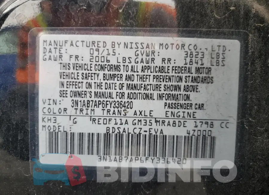 3N1AB7AP6FY336420 Photo# 12