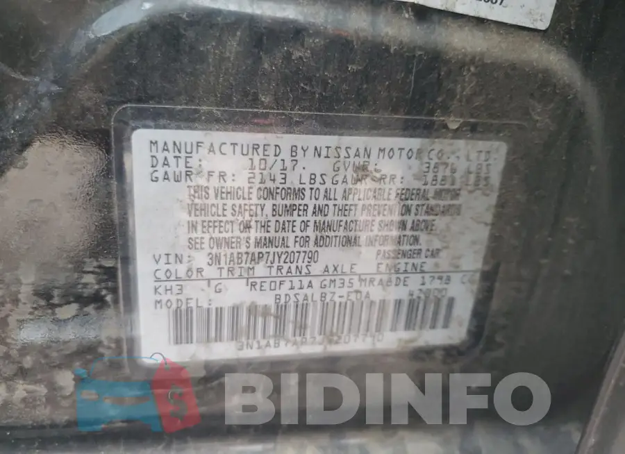 3N1AB7AP7JY207790 Photo# 12