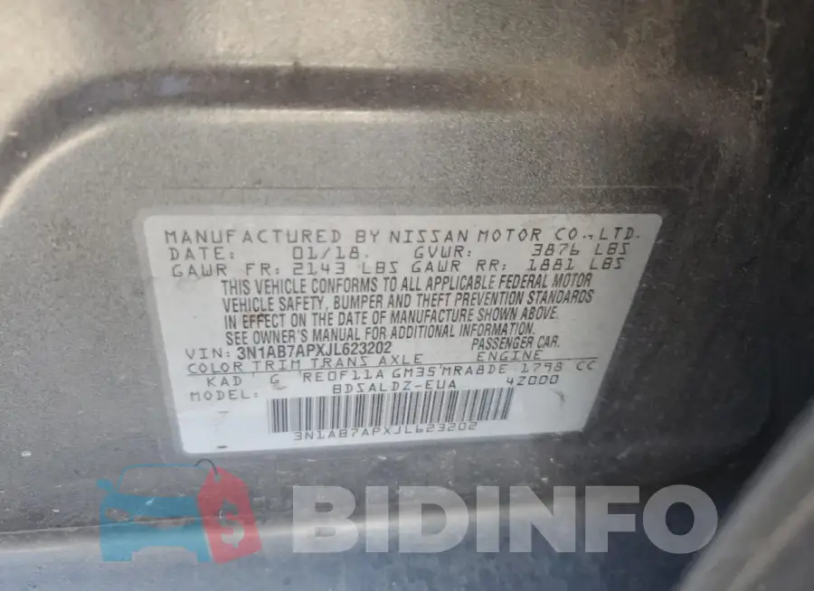 3N1AB7APXJL623202 Photo# 12