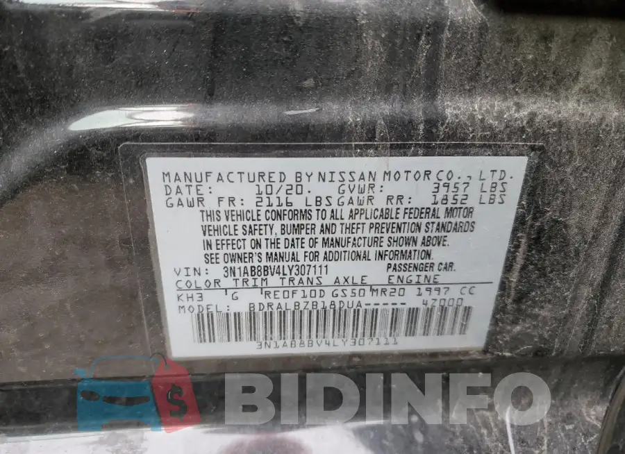 3N1AB8BV4LY307111 Photo# 12