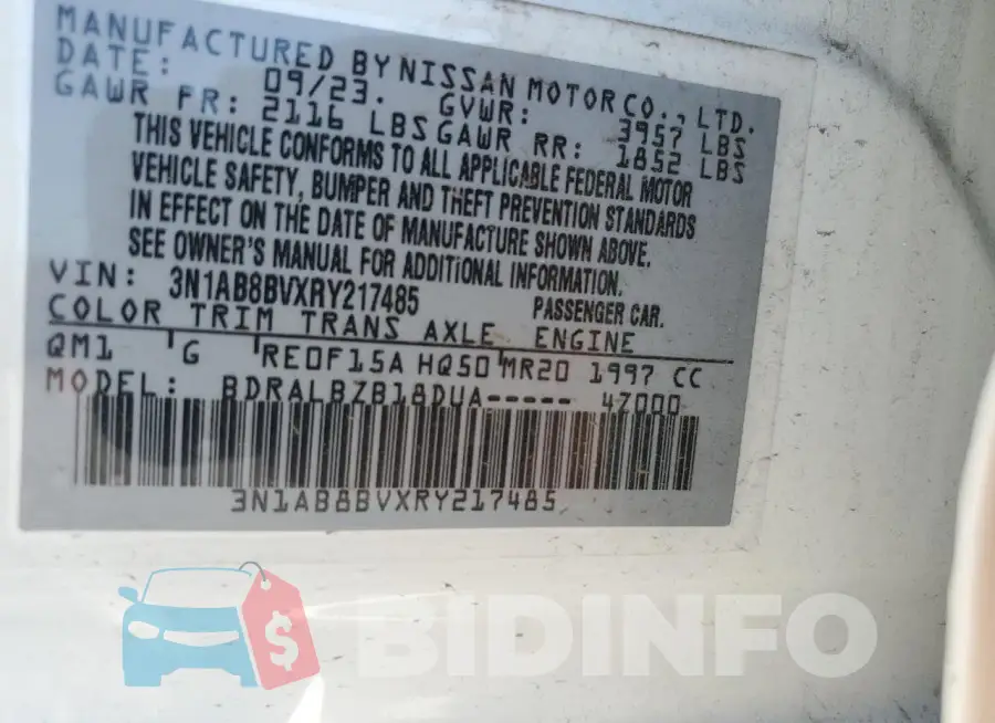 3N1AB8BVXRY217485 Photo# 12