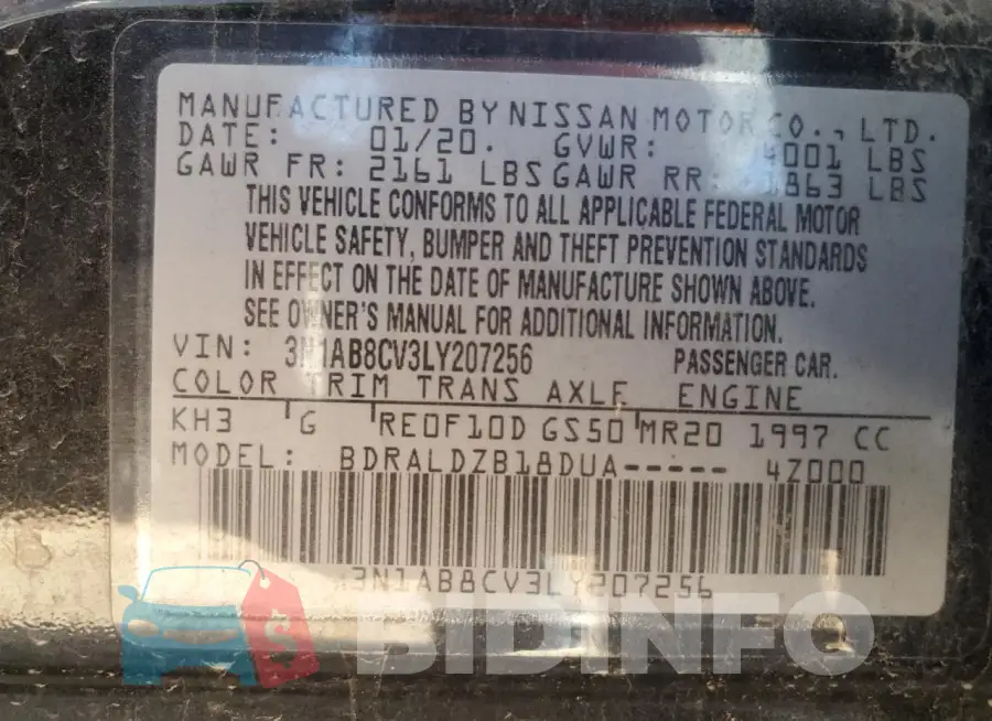3N1AB8CV3LY207256 Photo# 12
