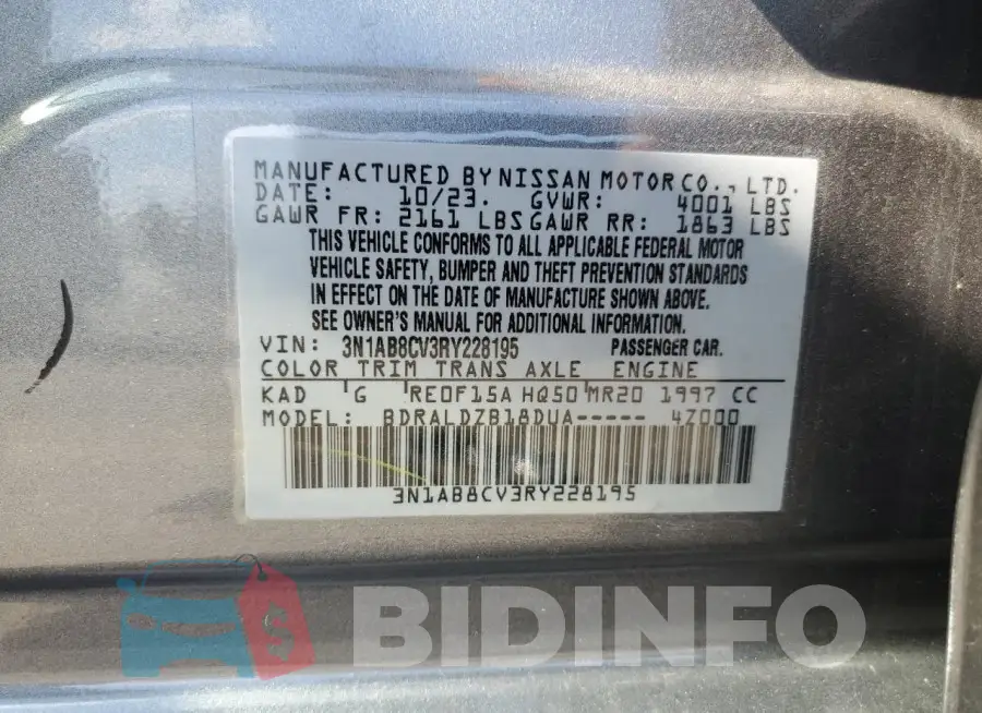 3N1AB8CV3RY228195 Photo# 13