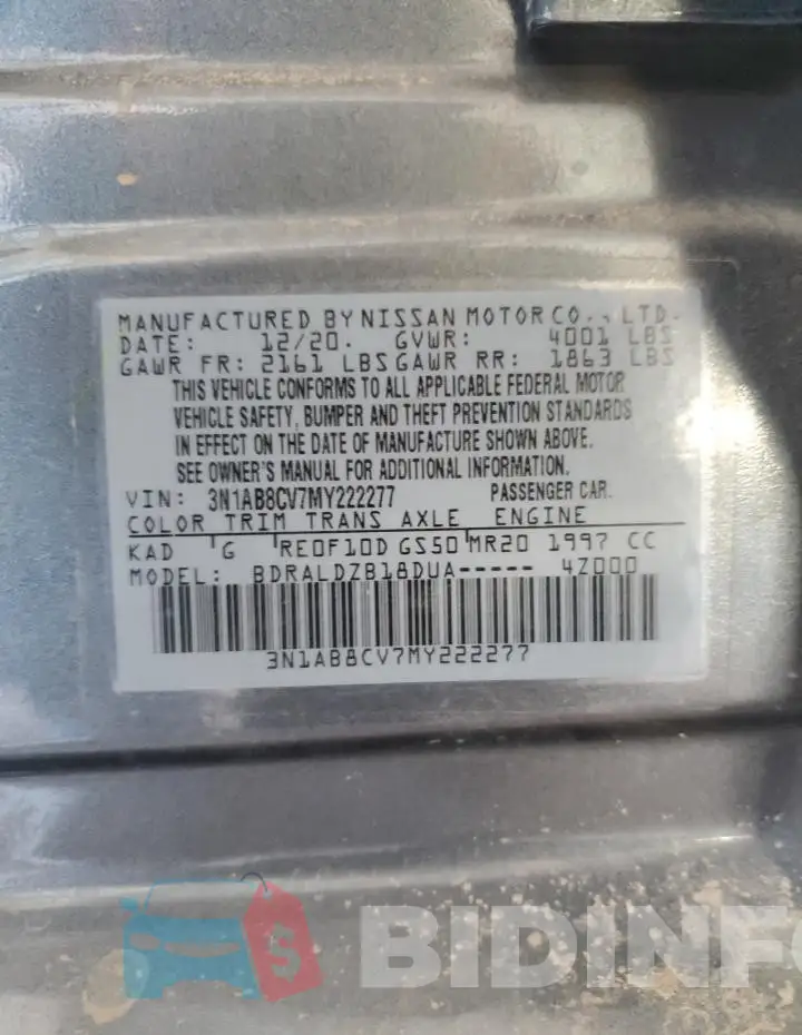 3N1AB8CV7MY222277 Photo# 12