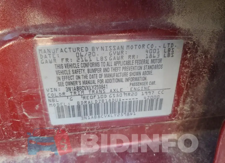 3N1AB8CVXLY259841 Photo# 12
