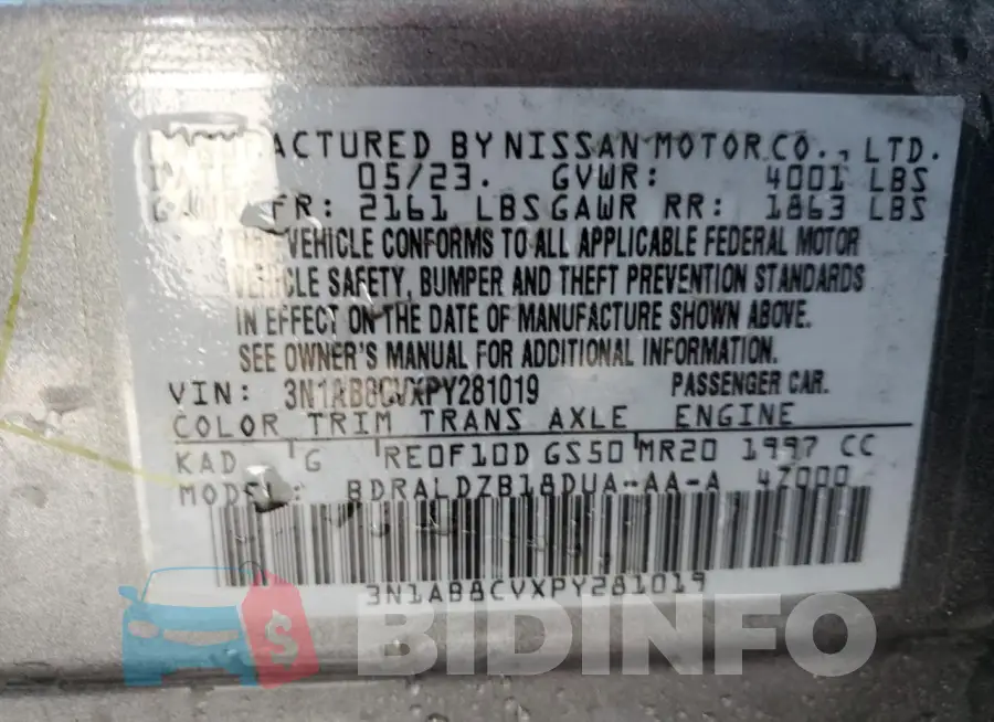 3N1AB8CVXPY281019 Photo# 13
