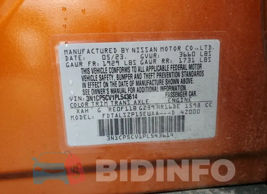 3N1CP5CV1PL543614 Photo# 13
