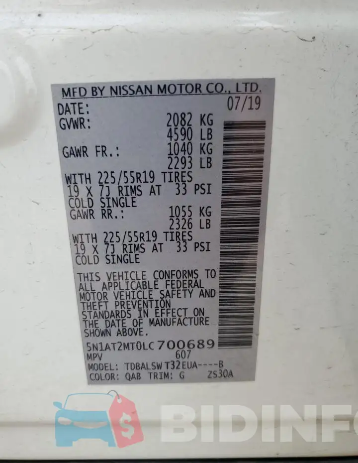 5N1AT2MT0LC700689 Photo# 13