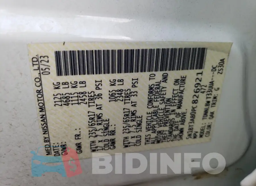 5N1BT3AB0PC826921 Photo# 13
