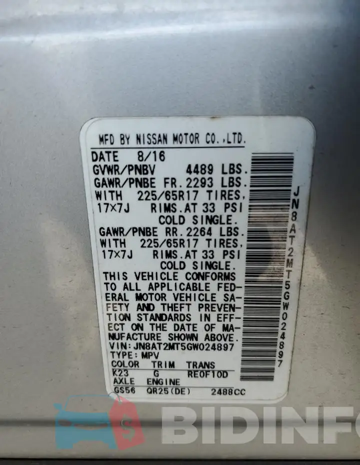 JN8AT2MT5GW024897 Photo# 13