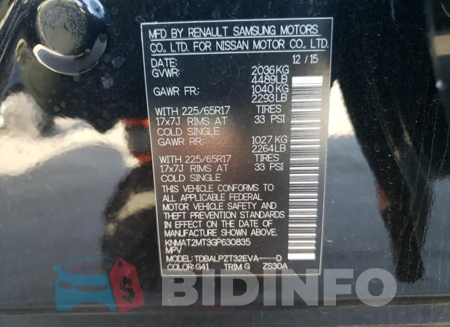 KNMAT2MT3GP630835 Photo# 12
