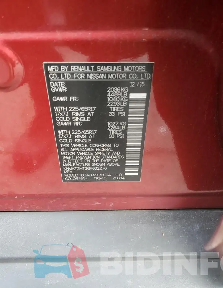 KNMAT2MT3GP632276 Photo# 13