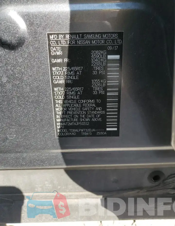 KNMAT2MTXJP511512 Photo# 14