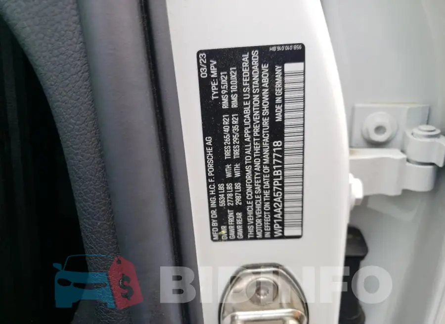 WP1AA2A57PLB17718 Photo# 13